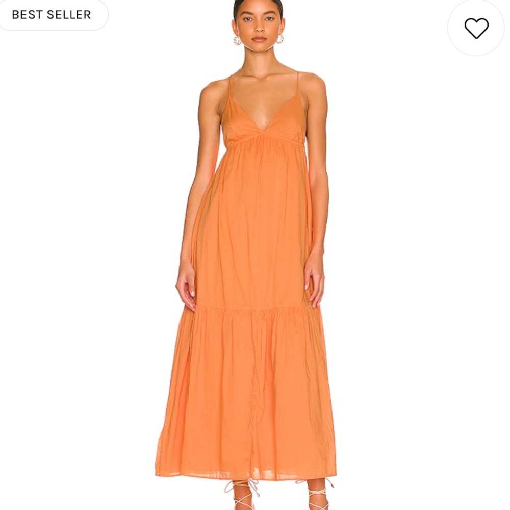 Faithful the Brand- Wilonna MIDI Dress in Mango
